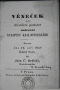 Venecek by J.C.Brdicka with the signature of K.H.Borovský