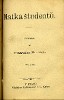 title page of the convolut no.1