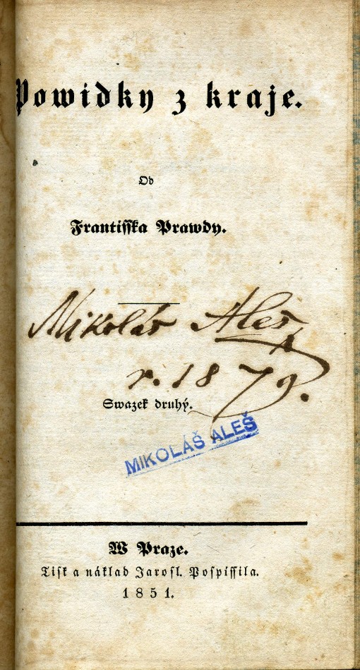 podpis - titulní strana II. svazku