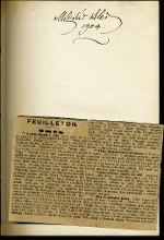 signature and inserted feuilleton