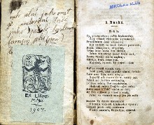 rubber stamp and inscriptions