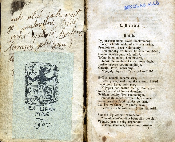 rubber stamp and inscriptions