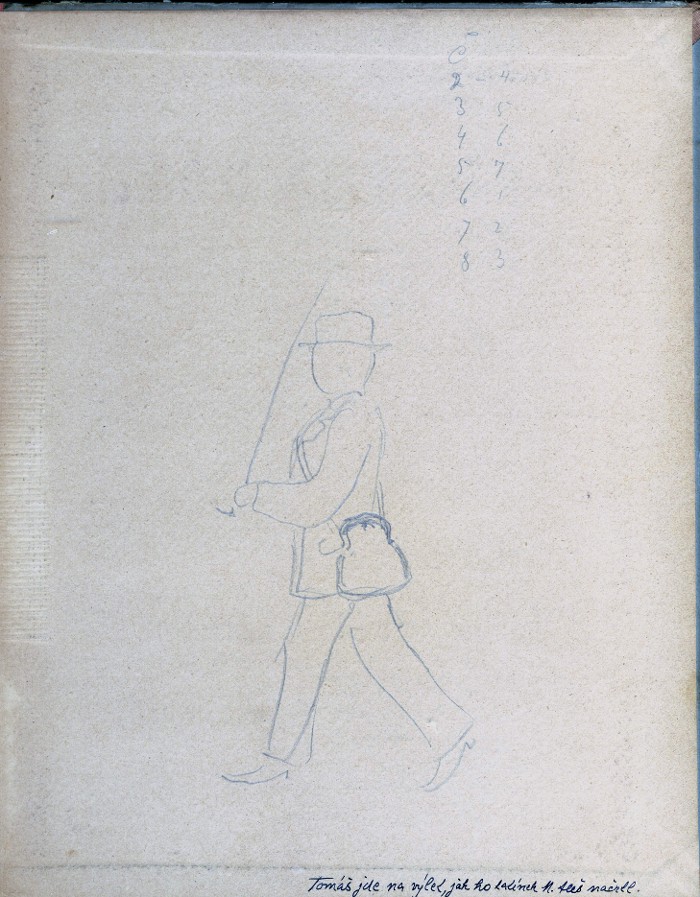 drawing with a notes of Aleš´s daughter