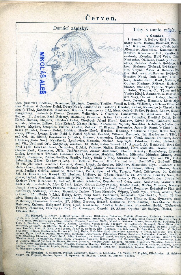 náčrt portrétu Matěje Kopeckého