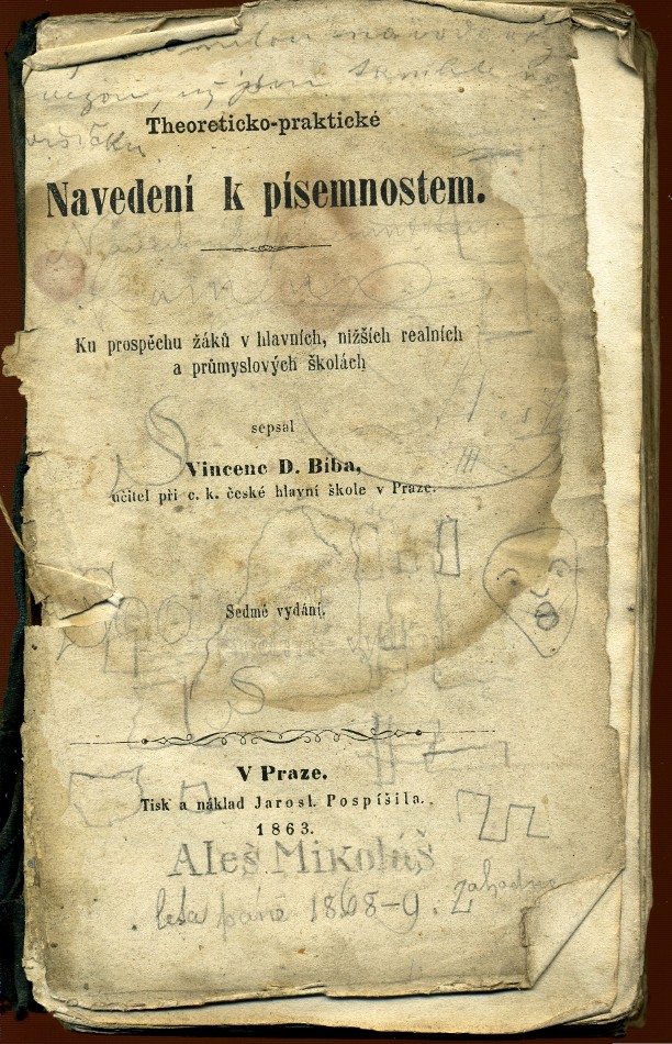 title page with signature and inscriptions