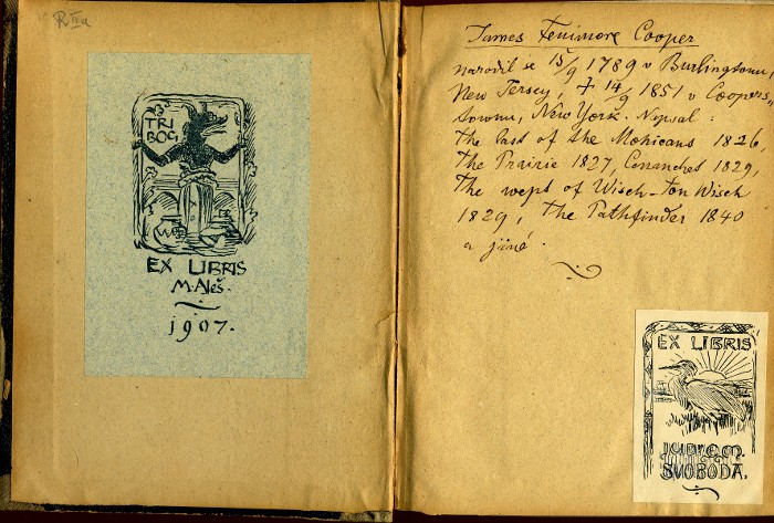 Aleš´s inscription about author of the book