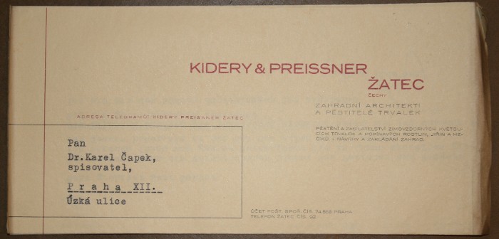 cover of the letter