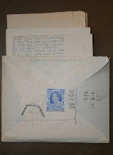 envelop of the letter of František Jirásek from behind