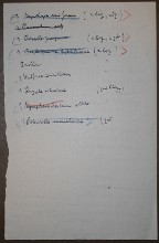 vložený list s Čapkem vypsanými jmény rostlin III