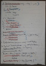inserted list of Čapek´s notes about plants X - behind